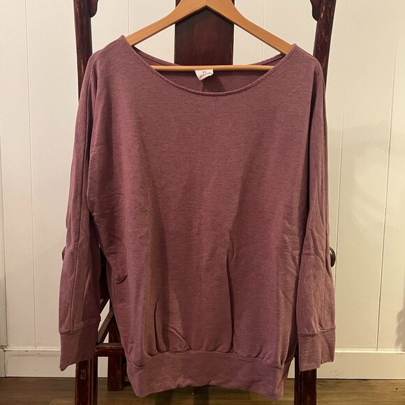 Encircled Dressy Sweatshirt, Bamboo/Cotton Heather Rose/Brown, size M/L - Picture 1 of 3